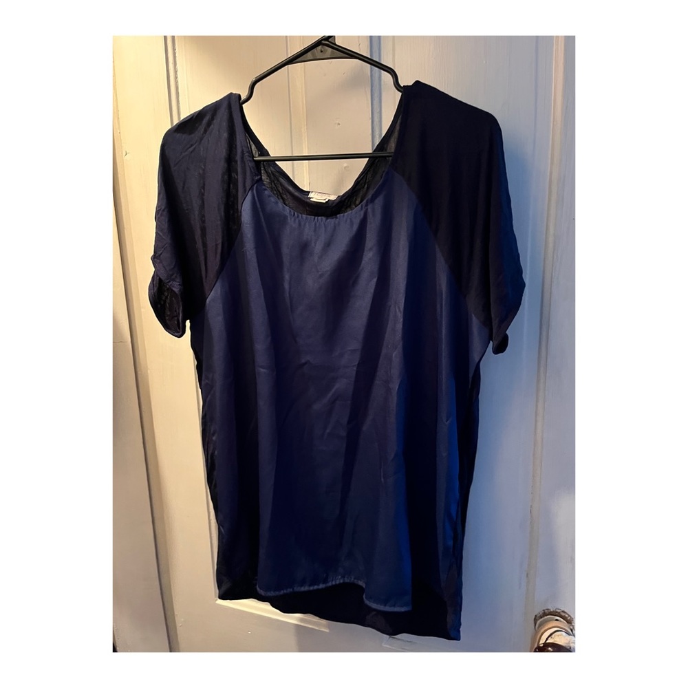 Blue oversized tshirt blouse J Crew